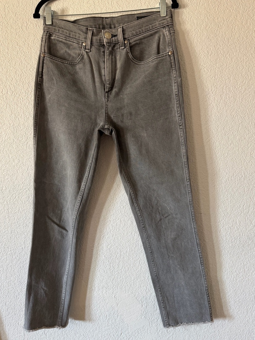 ✧ Rag & Bone Vintage Cigarette Jeans | Size 28 | Grey Raw Hem ✧ - Picture 2 of 7